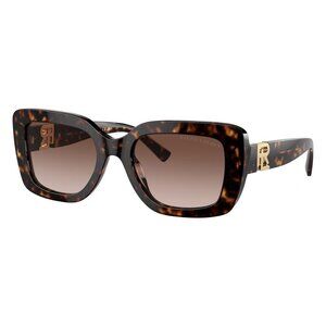 A3519Z New RALPH LAUREN The Nikki Havana Rectangle RL8217U 500313 Sunglasses Wom